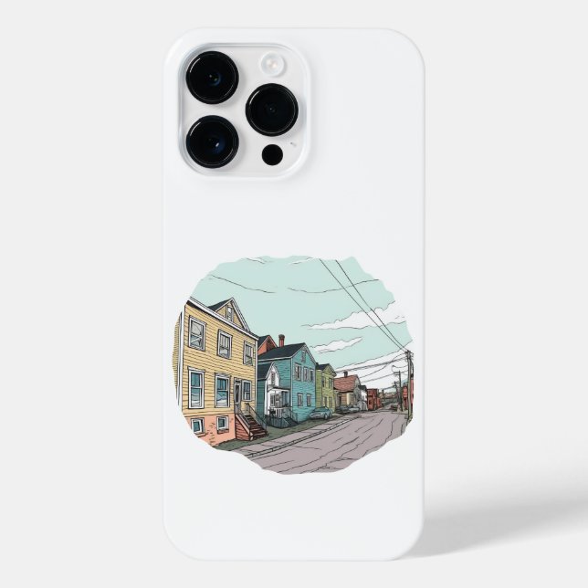 SUBURBAN NEIGHBOURHOOD GEORGE STREET NEWFOUNDLAND  iPhone CASE (Back)