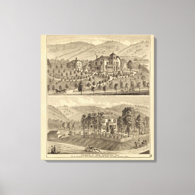 Suburban residence of Wheeling Canvas Print (Front)