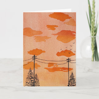 Suburban Sunset Invitation