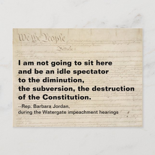 Subversion and Destruction of the Constitution Postcard (Front)