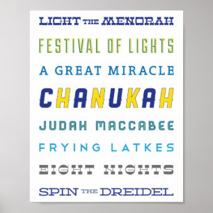 Subway Art   Chanukah Poster