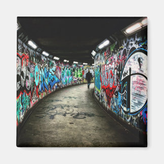 Subway graffiti art magnet