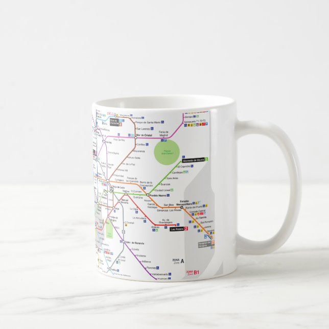Subway of Madrid Coffee Mug (Right)