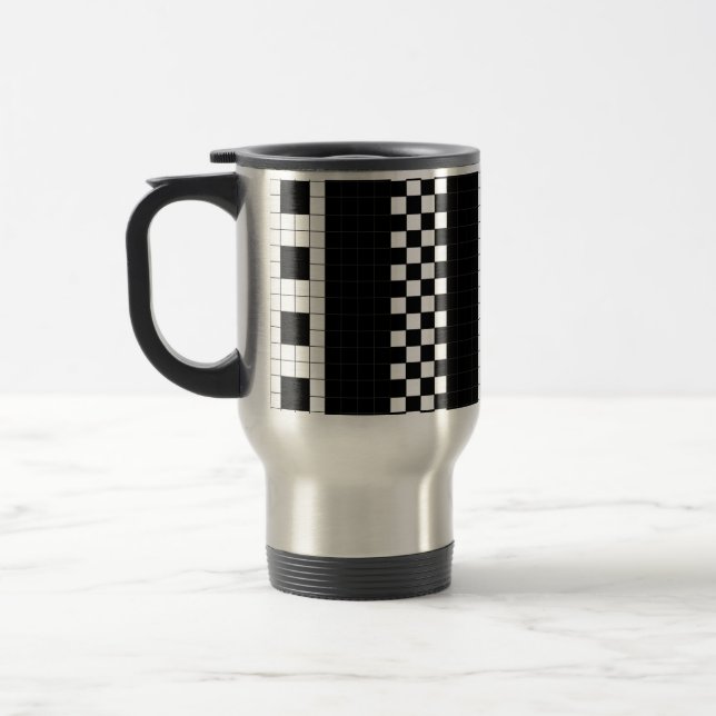 Subway Plaid Geometrics RL90 Travel Mug (Left)