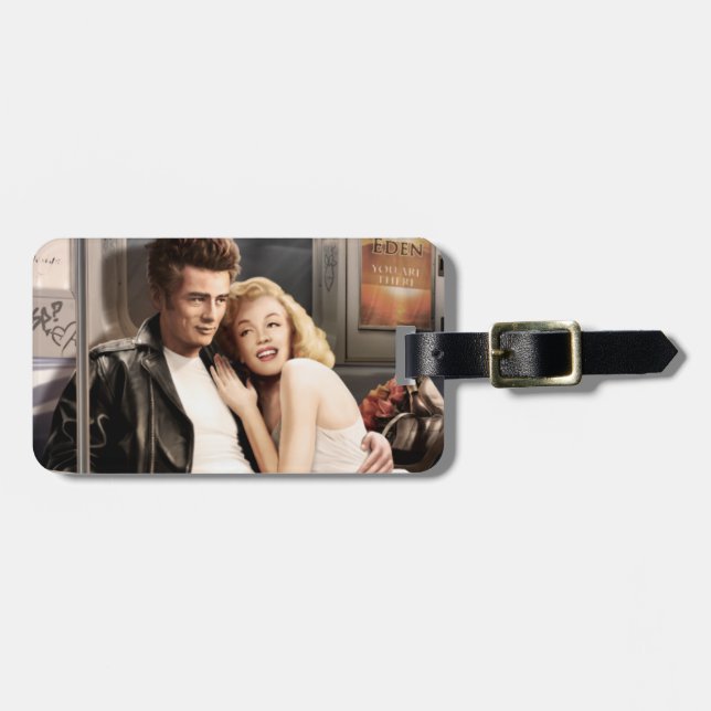 Subway Riders Luggage Tag (Front Horizontal)