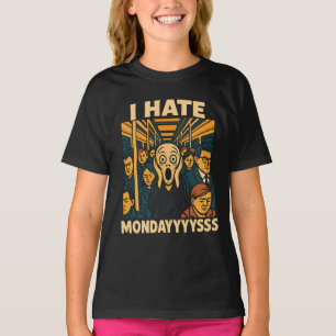 Subway Rush Hour Scream Hate Mondays T-Shirt