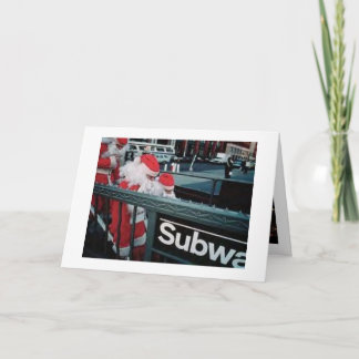 Subway Santa Holiday Card