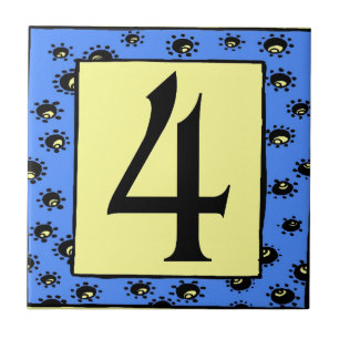 Subway Tiles Blue Frame Stars 4 Four