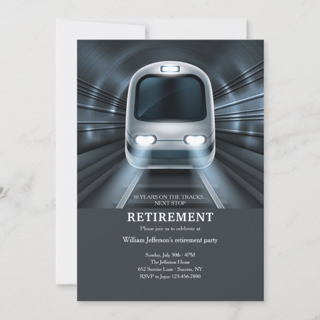 Subway Train Invitation (Front)