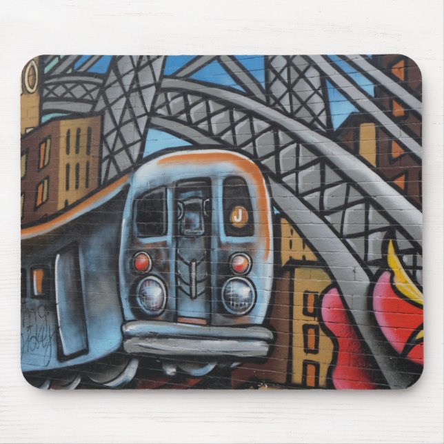Subway train urban graffiti art mouse pad (Front)