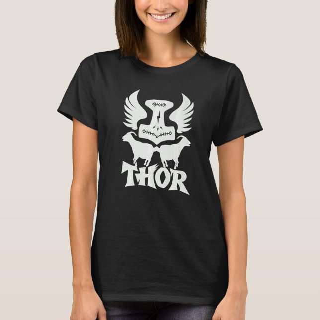 Succeed With Thors Mjolnir Goats Emblem T-Shirt (Front)