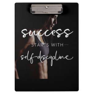 Success And Discipline - Women's Gym Motivational Clipboard