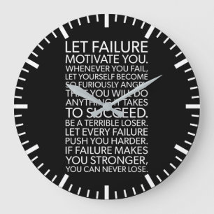 Success and Gym Motivational Large Clock