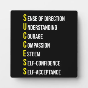Success and Gym Motivational Plaque