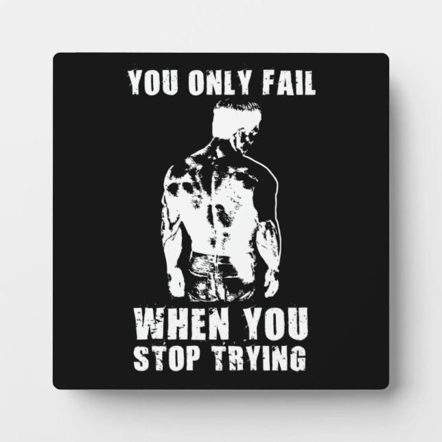 Success and Gym Motivational Plaque (Front)