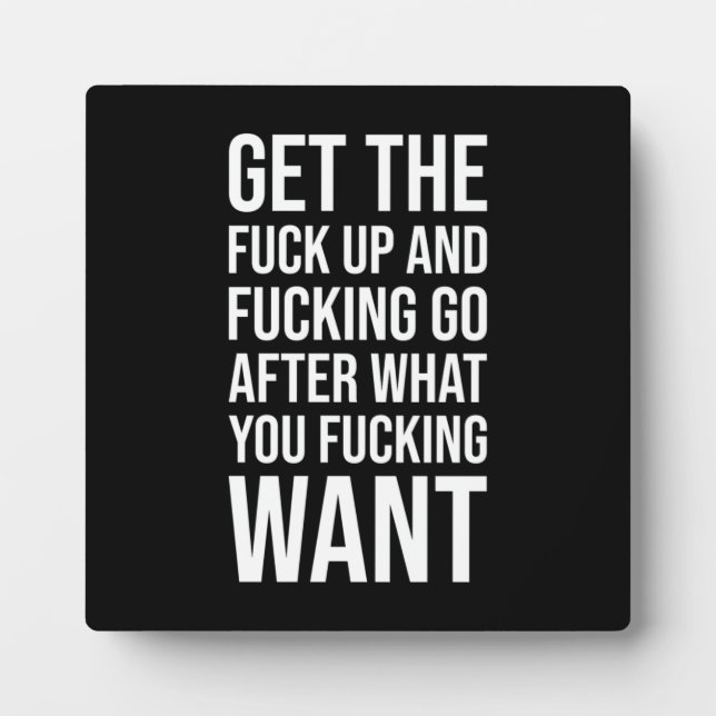 Success and Gym Motivational Plaque (Front)