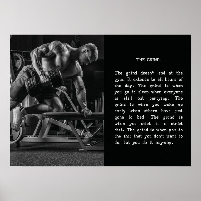 Success and Gym Motivational Poster (Front)