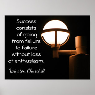 Success Art Print ~~ Winston Churchill quote