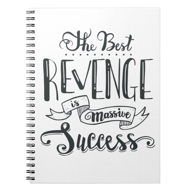 Success Attitude Dreams Goals Motivational Quote Spiral Notebook (Front)