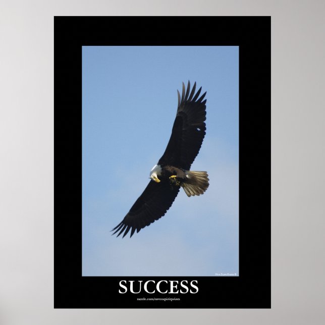 SUCCESS Bald Eagle Motivational Poster (Front)