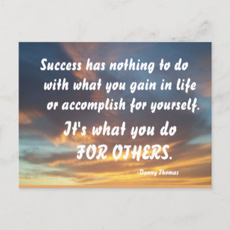 SUCCESS-DANNY THOMAS POSTCARD