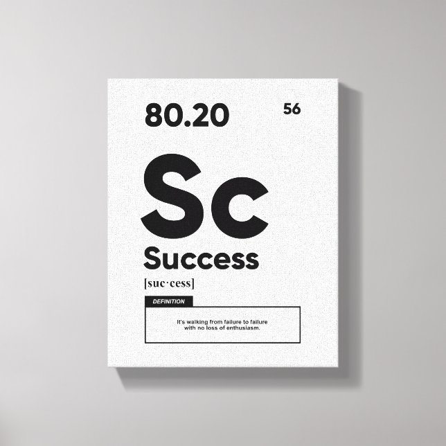 Success Definition | Motivational Poster Canvas Print (Front)