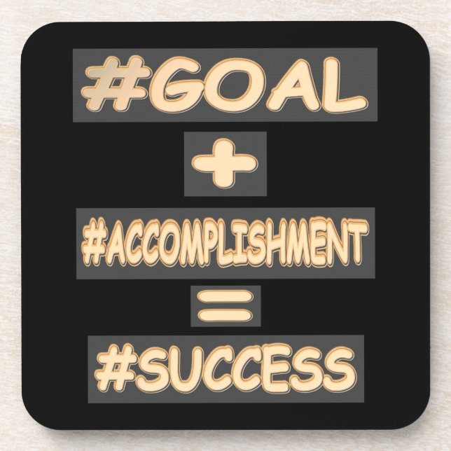 "SUCCESS EQUATION" Cute Design. Buy Now Coaster (Front)