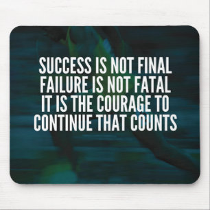 Success, Failure, Courage - Workout Motivational Mouse Pad