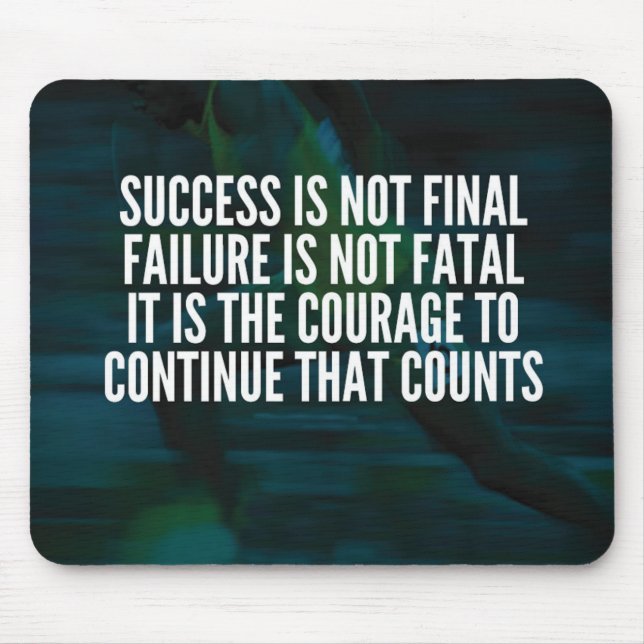 Success, Failure, Courage - Workout Motivational Mouse Pad (Front)