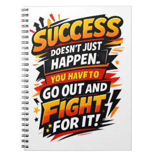 Success Fighter Quote Notebook