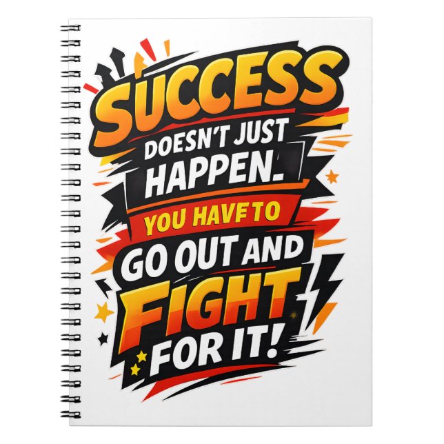 Success Fighter Quote Notebook (Front)
