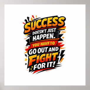 Success Fighter Quote Poster
