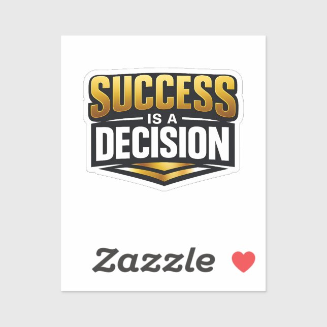 Success Gold Typography on Black (Sheet)