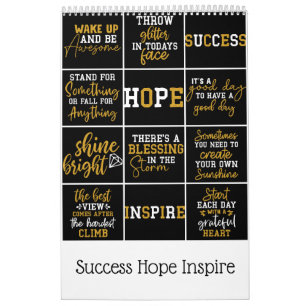 Success Hope Inspire Calendar