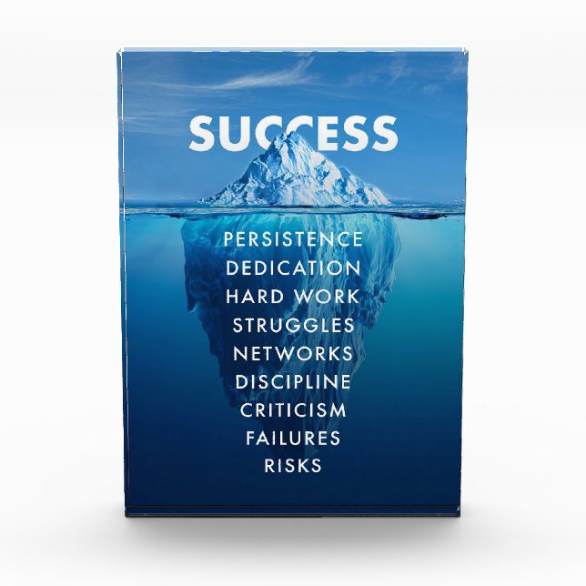 Success Iceberg Hard Work Photo Block (Front)
