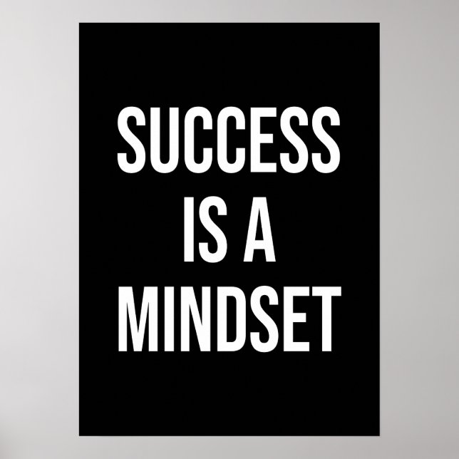 Success is a mindset - Motivational Poster (Front)