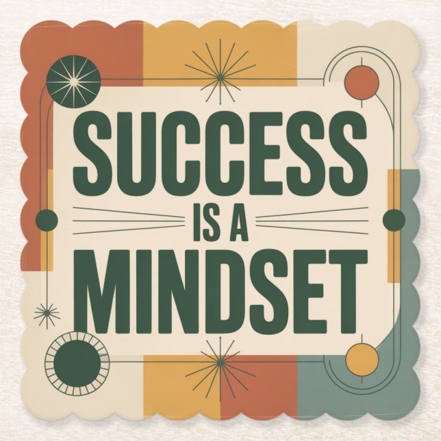 Success Is A Mindset Paper Coaster (Front)