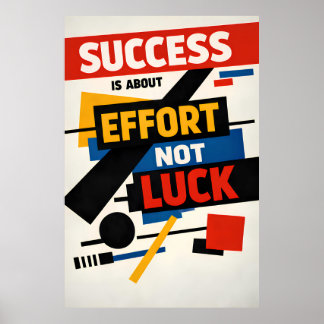 Success Is Effort Not Luck Russian Avant Garde Poster