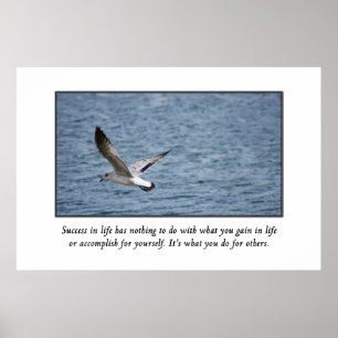 Success is measured by what you do for others poster