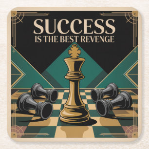 Success Is The Best Revenge Square Paper Coaster