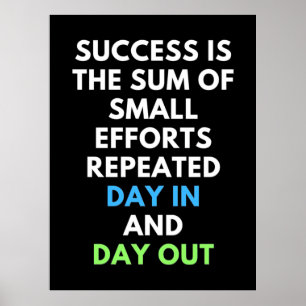 Success Is The Sum Of Small Efforts Poster