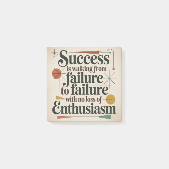 Success Is Walking From Failure To Failure Post-it Notes (Front)