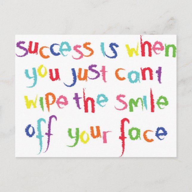 Success is when you postcard (Front)