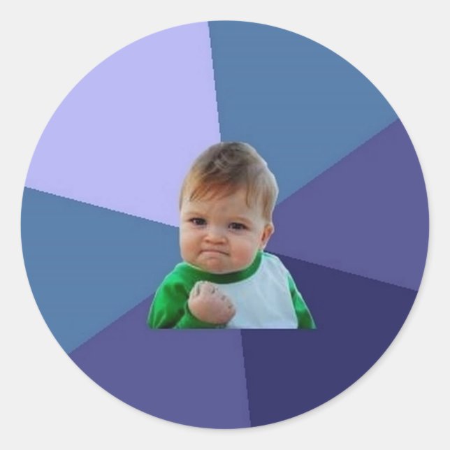 Success Kid Classic Round Sticker (Front)