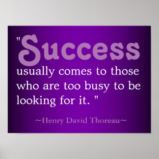 Success Life Quote | Thoreau Poster