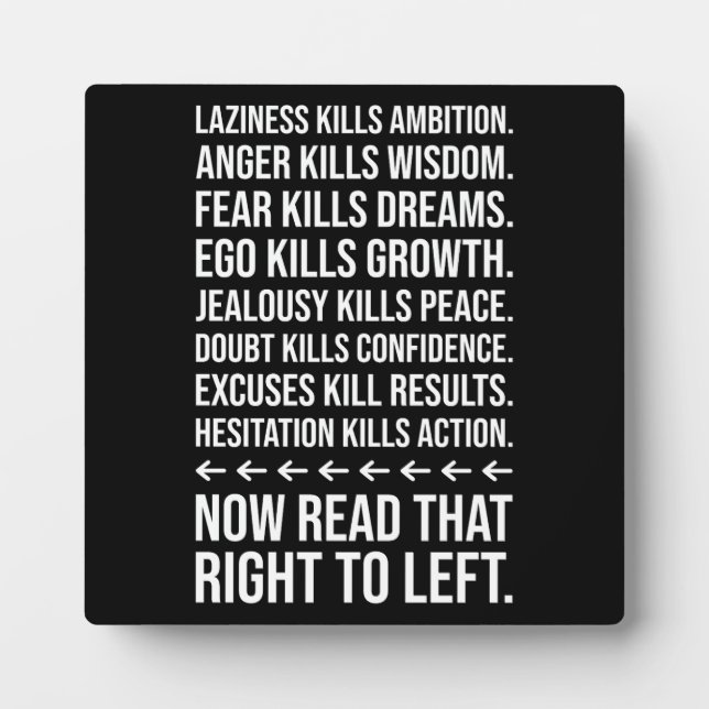 Success Motivation, Gym, Hustle, Grind Inspiration Plaque (Front)