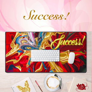 Success Motivation Inspiration Liquified Abstract Desk Mat