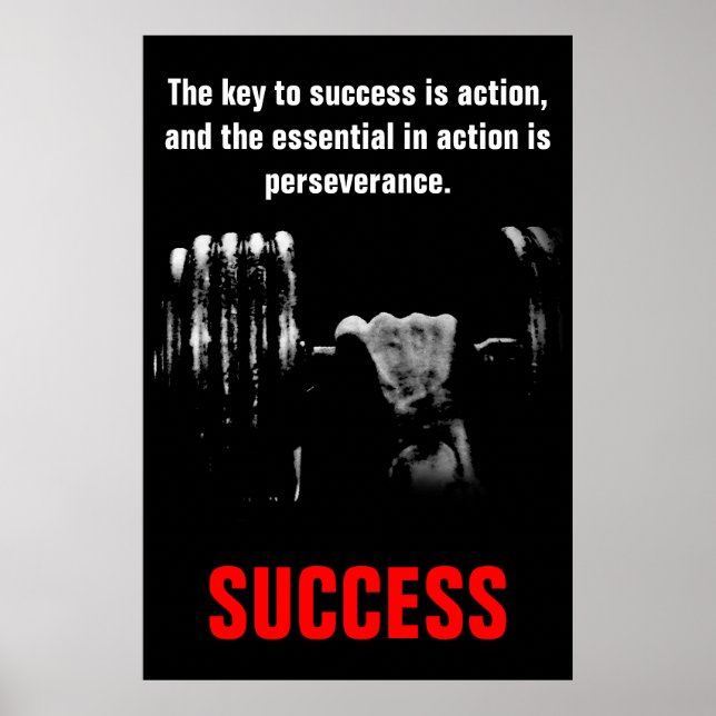 Success Motivational Bodybuilding Training Poster (Front)