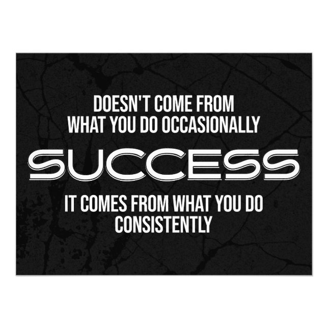 Success Motivational Quote Photo Print (Front)