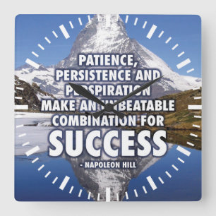 SUCCESS - Motivational Square Wall Clock